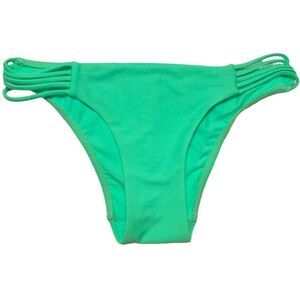 Mandalay Aqua Strappy Sides Cheeky Bikini Bottom  Sz Medium NEW